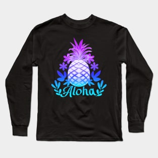 Summer Time Aloha Pineapple Long Sleeve T-Shirt